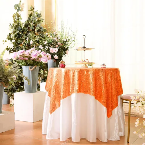 Vista 48 de Eternal Beauty Mantel rectangular cuadrado de 50 x 50 pulgadas para tartas, postres, exposiciones, fiestas, eventos de cumpleaños