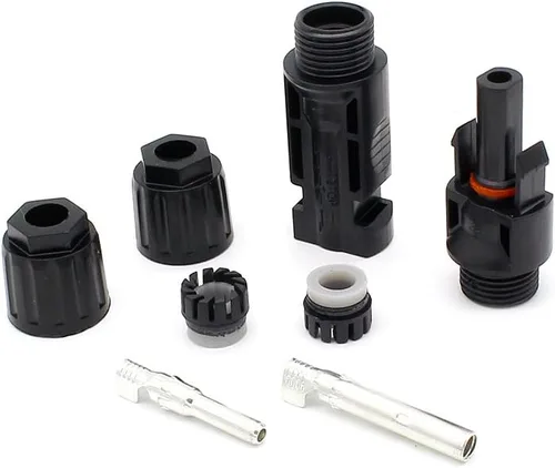 Vista 2 de 25 pares/50 conectores solares, conector impermeable IP67 macho y hembra (25 pares de conectores solares)