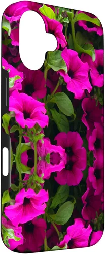 Vista 3 de iPhone 16 Purple Petunia Floral Cool Garden Plant Flower Gardener Gift Case