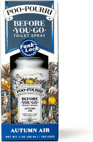 Vista 9 de Poo-Pourri Before-You-Go - Aerosol para inodoro, aire otoñal, 2 onzas líquidas, manzana crujiente, pino y aire fresco