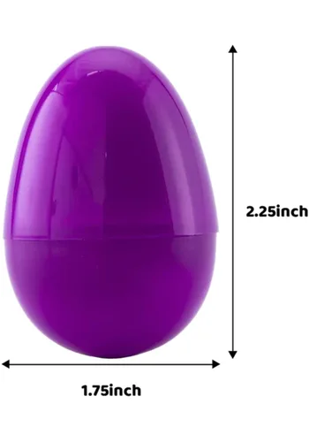 Vista 3 de Set de 100 piezas de conchas de huevo de Pascua coloridas de 2.4 pulgadas Multicolor