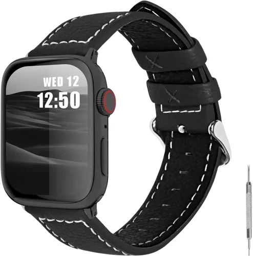 Vista 4 de Fullmosa Correa de repuesto compatible con 42mm, 38mm, correas originales de cuero