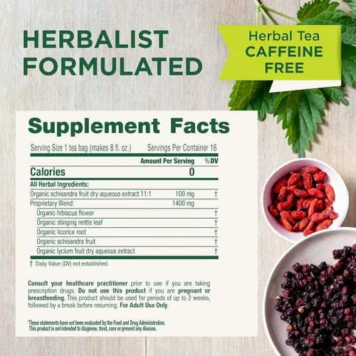 Vista 2 de Traditional Medicinals Té, Desintoxicación Diaria Orgánica de Baya Schisandra, Apoya la Función Hepática Saludable, Desintoxicación, 16 Bolsas de Té