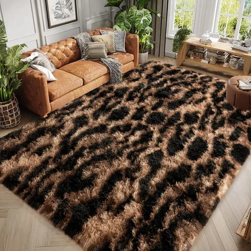 Vista 74 de qulint Alfombra negra para dormitorio, alfombra de área pequeña de 2 x 3 pies para habitación de niños, alfombra suave y mullida para sala de estar