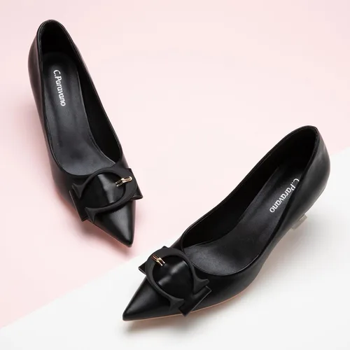 Vista 2 de C.Paravano Zapatos de tacón bajo para mujer Zapatos de tacón bajo para mujer Zapatos de tacón de diseñador para mujer Tacones de gatito