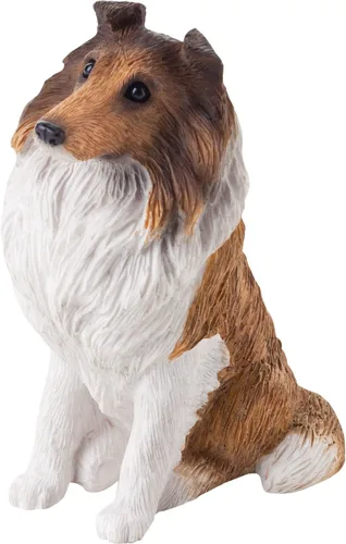 Vista 2 de Sandicast Sable Collie Holding - Adorno navideño con luces navideñas