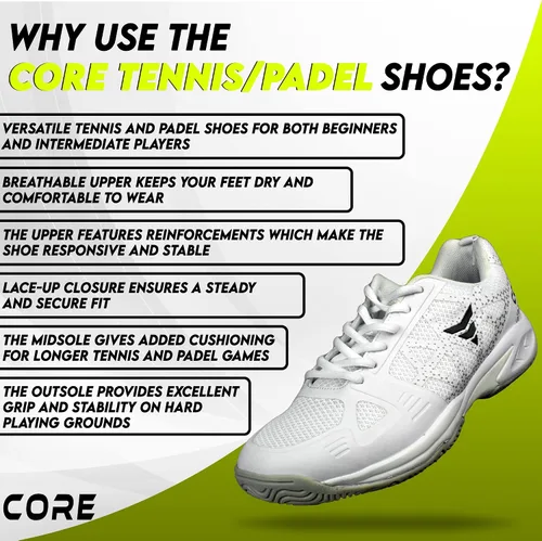 Vista 5 de Core Tenis de tenispádel Zapatos de tenis transpirables Suela antideslizante y sensible para mujeres y hombres Excelente agarre en terrenos