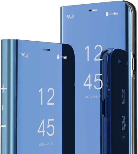 Vista 6 de LEMAXELERS Funda para Galaxy Note 20 Ultra Slim Mirror Design Clear View Flip Bookstyle Ultra Slim Funda protectora con función atril para Galaxy