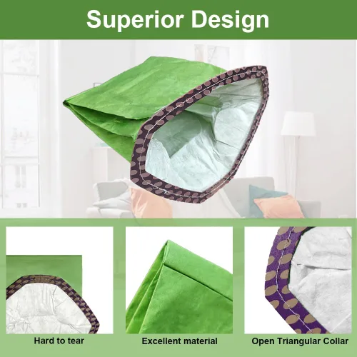 Vista 5 de Paquete de 30 bolsas de microfiltro 107666 compatibles con aspiradora ProTeam GoFit 3, mochila de 3 cuartos de galón