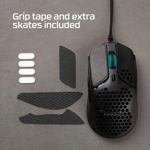 Vista 5 de HyperX Pulsefire Haste - Mouse ultraligero para videojuegos, 2.08 onzas, carcasa de panal hexagonal, cable USB HyperFlex, hasta 16000 DPI, 6 botones