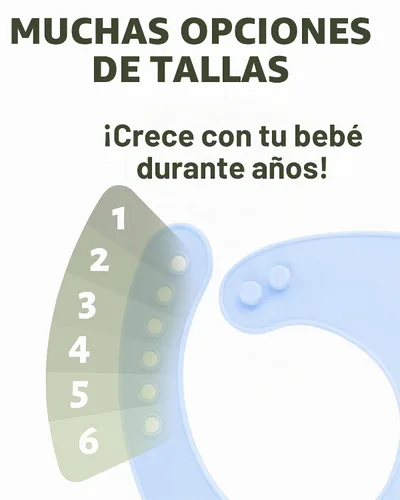 Vista 4 de Baberos de silicona para bebés, 4 piezas ajustables para niñas y niños