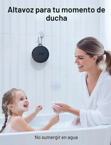 Vista 5 de Altavoz Bluetooth portátil Onforu para bicicleta, impermeable IP65, mini altavoces de ducha al aire libre para viajes, altavoz inalámbrico