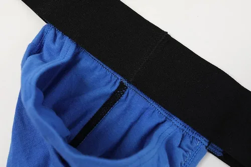 Vista 3 de Summer Code Bolsa de suspensorio para hombre, transpirable, atlética 1 paquete-azul