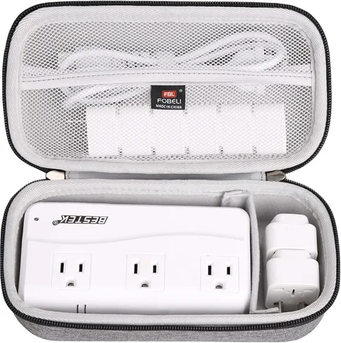 Vista 8 de FBLFOBELI Estuche rígido para BESTEK Adaptador de viaje universal de 220 V a 110 V convertidor de voltaje (convertidor de voltaje de 2000 W)
