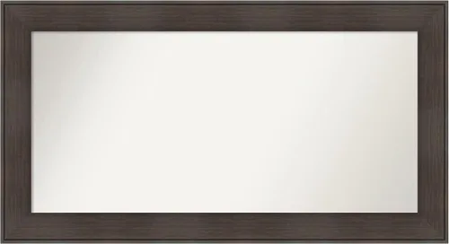 Vista 97 de Amanti Art Espejo personalizado, espejo de baño de veta de madera rústica William, espejo de pared o espejo de tocador de baño sobre el fregadero