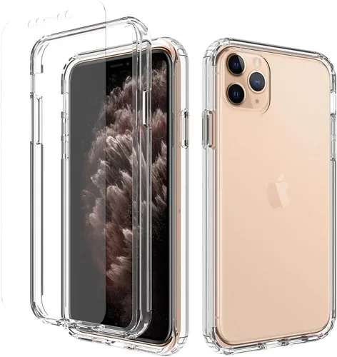 Vista 15 de Funda protectora sólida de cristal resistente de 360° con protector de pantalla compatible con iPhone 7 Plus/8 Plus (5.5 pulgadas), transparente