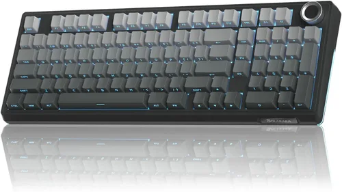 Vista 12 de SOLAKAKA KI99 Pro - Teclado mecánico inalámbrico con interruptor silencioso, interruptores preiluminados intercambiables en caliente, teclado