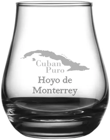 Vista 11 de Saint Luis Rey - Vaso de whisky con temática de cigarros cubanos grabados de 4.1 onzas