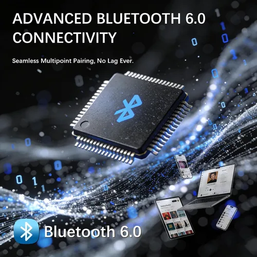 Vista 5 de Essonio Auriculares abiertos inalámbricos Bluetooth 6.0, DT9.0 con sonido direccional con ganchos para las orejas 35H tiempo de reproducción ENC