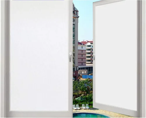 Vista 3 de Película de privacidad para ventana, película de vidrio opaco, sin pegamento, protección UV, autoadhesiva, para oficina o hogar, varios tamaños