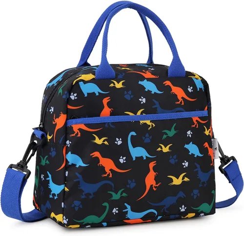 Vista 9 de VX VONXURY - Lonchera para mujeres y niñas, bolsa de almuerzo aislada, bonita bolsa de almuerzo con mariposa morada, contenedor de alimentos