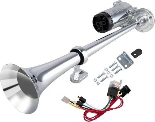 Vista 9 de Bocinas de aire para camión, kit de bocina de tren súper fuerte para vehículo de 12V/camión semi/coche/barco/jeep/furgoneta/motocicleta/SUV, bocina