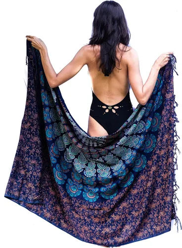 Vista 17 de Boho Chic Pareo - Pareo Mandala - Cubre Traje de Baño Bikini - Vestido de Playa - Envoltura