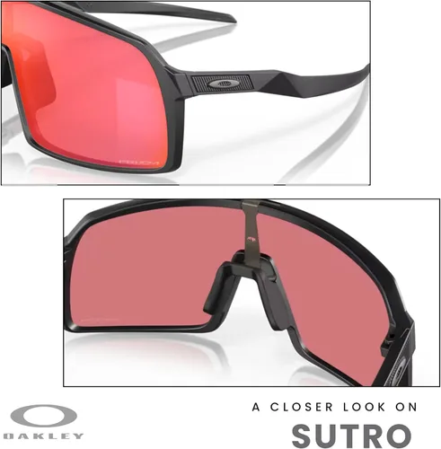 Vista 140 de Oakley Sutro OO9406 / OO9462 - Lentes de sol para hombre, kit de correa de accesorios, bolsa de microfibra