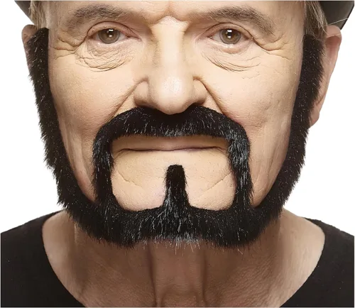 Vista 68 de Mustaches Self-Adhesive Stick On Fake Handlebar for Adults Negro