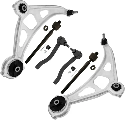 Vista 90 de Detroit Axle - Kit de extremo delantero para Chrysler 300 Dodge Charger 2011-2023 Challenger, 2 Lower Rearward Control Arms 2 Outer Tie Rods 2