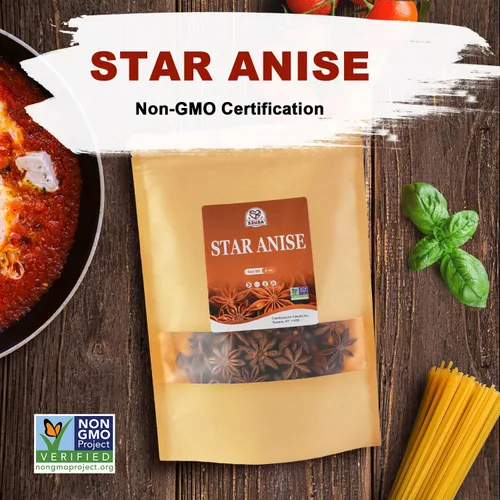 Vista 2 de 52USA Anís Estrellado Entero, 4 Onzas (Paquete de 1), Anís Estrellado Chino Verificado SIN OGM, Vainas de Anís Estrellado Seco para Té y Repostería
