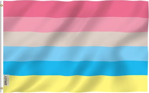 Vista 14 de Anley Fly Breeze - Bandera del orgullo abrosexual de 3 x 5 pies, color vivo y a prueba de decoloración, cabecera de lona y doble costura, banderas