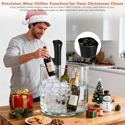 Vista 3 de Cocina Sous Vide, enfriador de vino, 1000 W, máquina Sous Vide para cocina, circulador de inmersión, kit de Sous Vide con bolsas de vacío, bomba