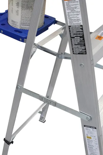 Vista 6 de LITE Escalera de aluminio de 4 pies con bandeja de herramientas, capacidad de carga de 250 libras, tipo I, LP-2111-04