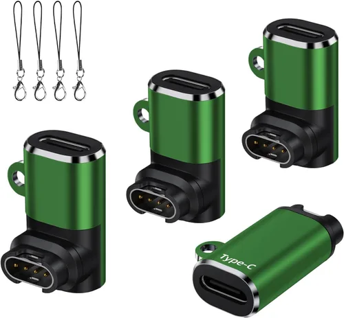 Vista 15 de Adaptador de cable de carga USB C a Garmin Watch, paquete de 4, cable de carga Garmin tipo C para Fenix 9 8 7 6 Pro Solar, Vivoactive 6 5 4S, Venu 3