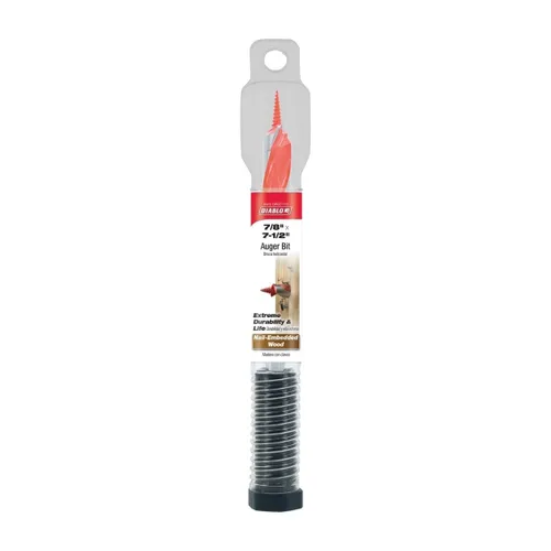 Vista 2 de Diablo Broca helicoidal para madera y madera con clavos incrustados - Diámetro 7/8", vástago hexagonal 7/16", longitud 7-1/2", longitud de trabajo