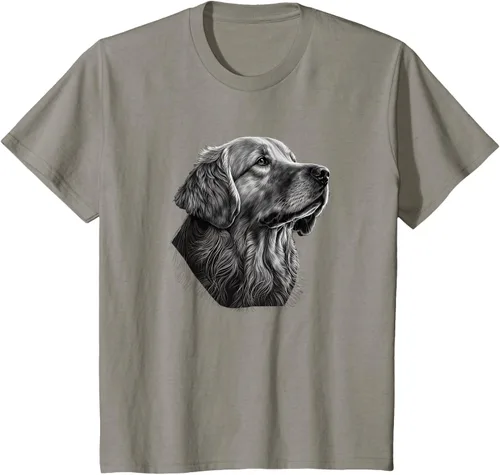 Vista 27 de Camiseta divertida Golden Retriever, Negro