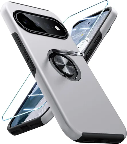 Vista 28 de JAME Funda delgada para Google Pixel 7 Pro, soporte de anillo a prueba de Azul