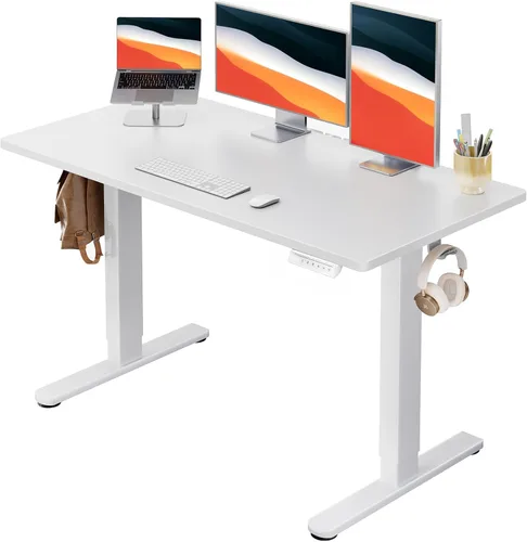 Vista 20 de HUANUO Escritorio Eléctrico de Pie, Superficie de Escritorio de Una Sola Pieza de 40" x 24", Escritorio de Computadora de Altura Ajustable, 4 Negro