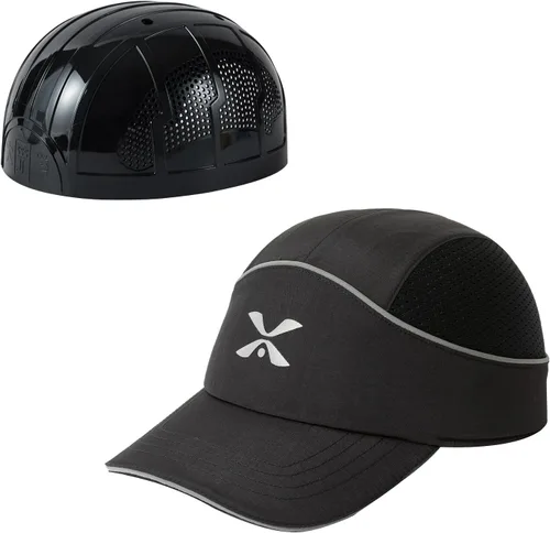 Vista 9 de TIHEEN Gorra de seguridad unisex, estilo gorra de béisbol con rayas reflectantes, ligera y transpirable, gorra de protección para la cabeza