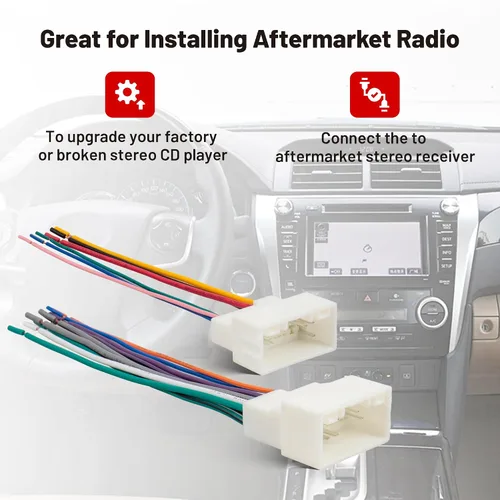 Vista 7 de RED WOLF Arnés de cables de radio compatible con Hyundai Elantra/Santa Fe 2013-2017, Kia Forte Sorento 2014-2018 MP3 reproductor de CD conector