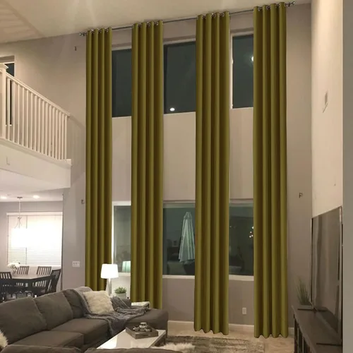 Vista 11 de cololeaf Cortinas opacas extralargas de níquel con ojales, cortinas opacas con aislamiento térmico para loft, sala de estar, dormitorio, habitación
