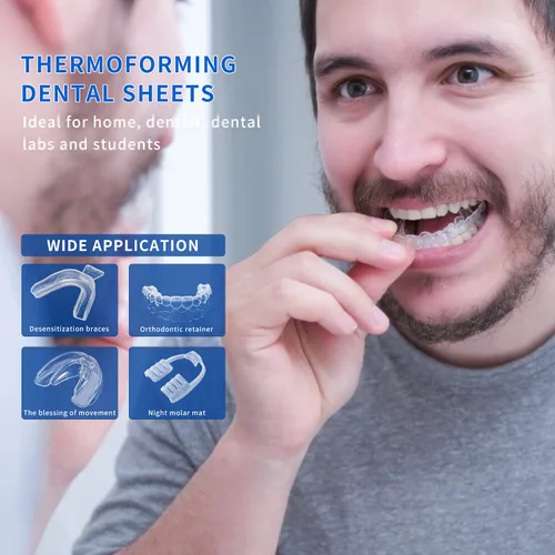 Vista 4 de El vacío dental de la hoja de Thermoforming que forma el plástico anterior profesional de las hojas de la férula
