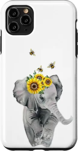 Vista 13 de Elephant Bumble bee - Sunflower Animal Lover Honey Bees Case for iPhone 17