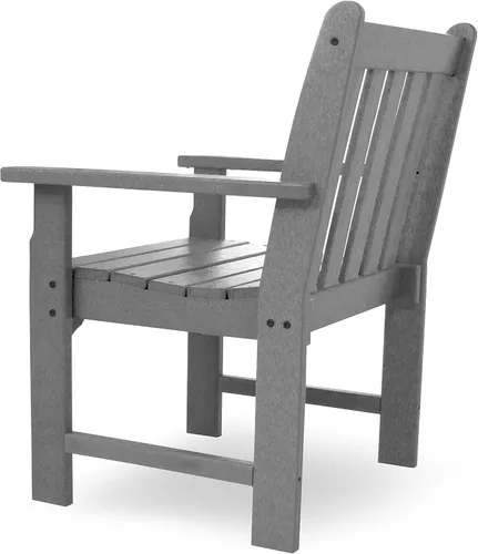 Vista 2 de POLYWOOD® Silla de conversación Vineyard, gris pizarra Pizarra gris
