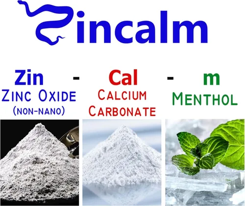 Vista 10 de Zincalm - Polvo totalmente natural para cuerpo y pies, concentrado 50% de zinc, sin almidón de maíz, absorción de humedad, antirozaduras, fricción