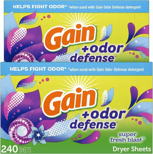 Vista 16 de Gain - Sábanas para secadora más defensa de olores, aroma súper fresco, 240 unidades, ayuda a combatir la estática y el olor, sábanas para lavandería