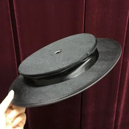 Vista 3 de blue-ther Sombrero de copa de magos con agujero Trucos de magia Ilusiones de escenario Accesorios Gimmick Prop se puede utilizar con bastón a base