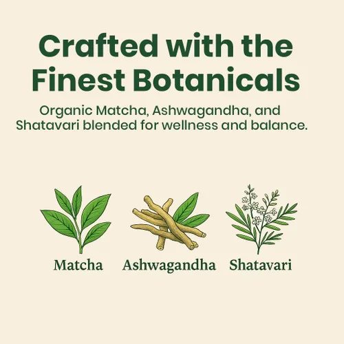 Vista 6 de Herbal Cup Té Orgánico Japonés Matcha Ashwagandha Shatavari, 2oz