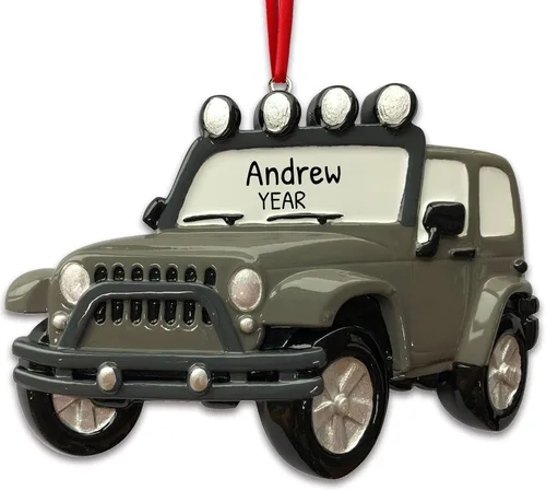 Vista 4 de Adorno de Navidad personalizado para licencia de conducir 2024 – Adornos azules de coche de carreras, decoraciones de Navidad de vehículos, adornos
